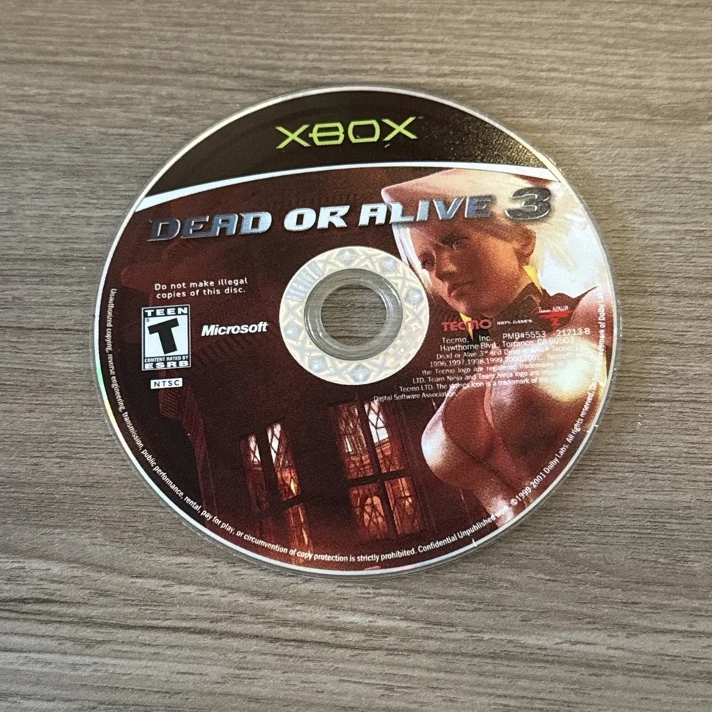 Dead or Alive 3‎ (Xbox, 2001) Disc Only